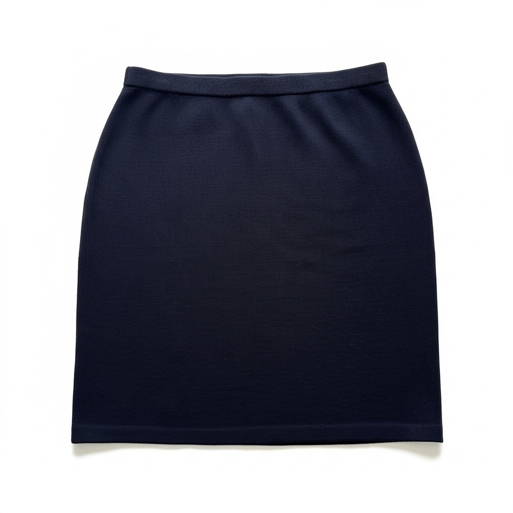 St. John Collection Santana Knit Pencil Skirt Midnight Navy XL NWT